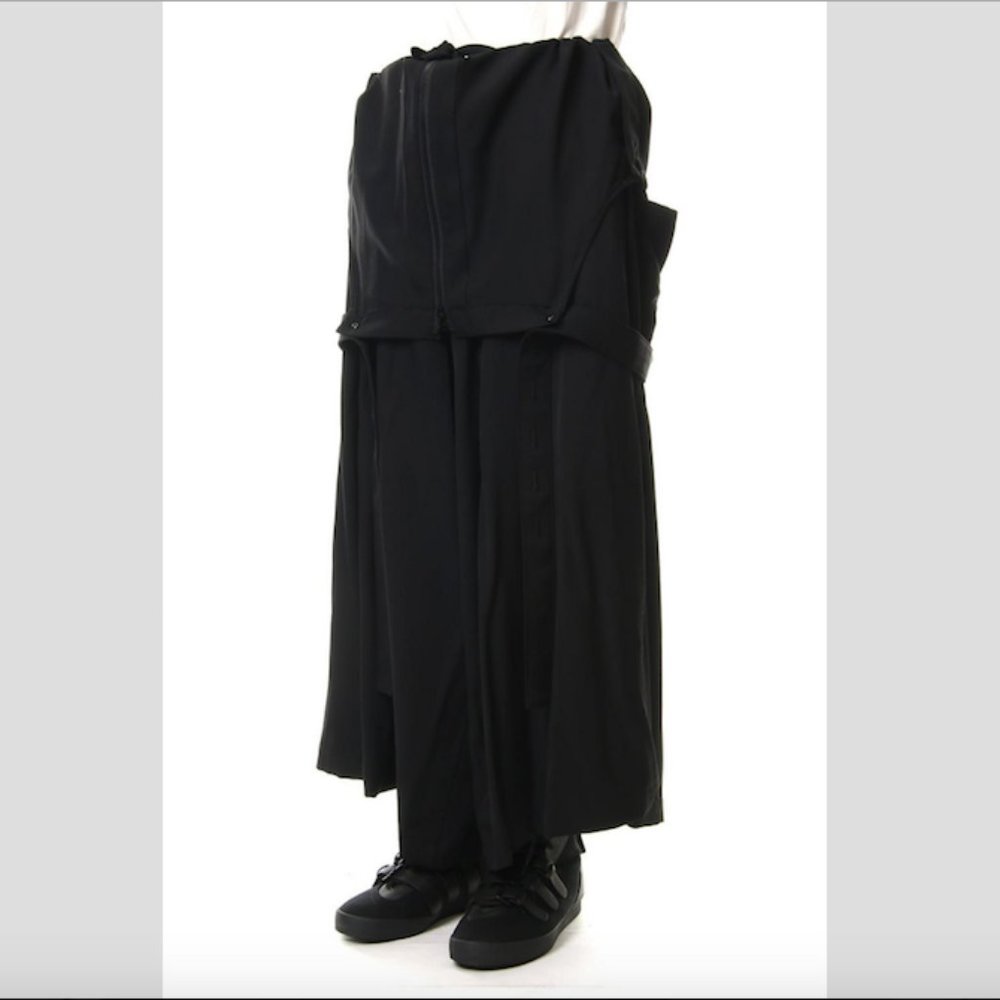 Yohji Yamamoto Pour Homme Convertible Overall - Black - Wool - Picture 5 of 14